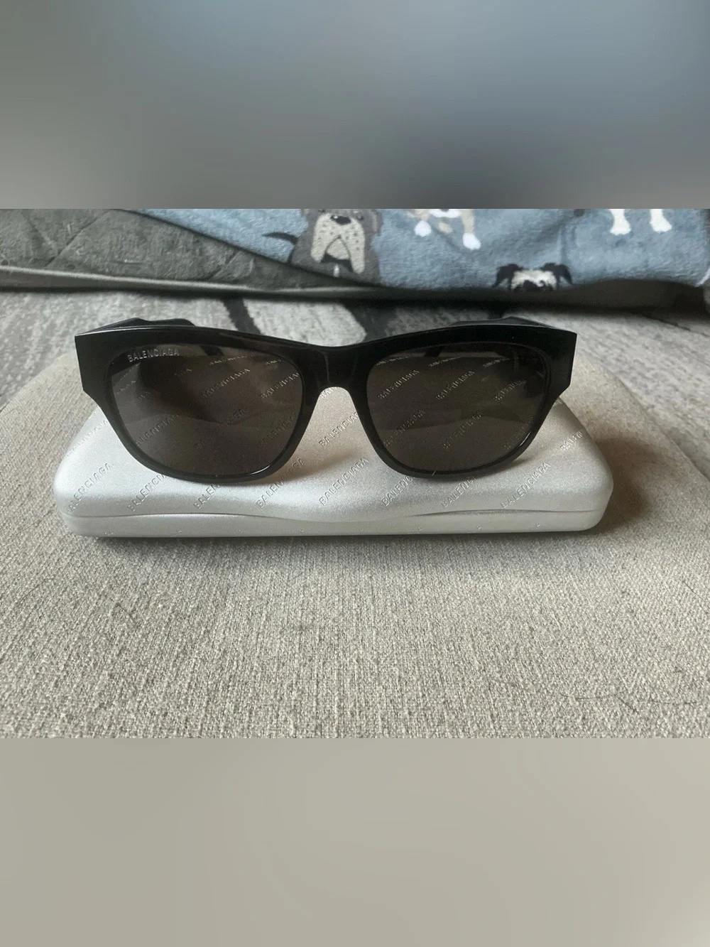 Balenciaga Black Men’s BB0164S Rectangular Sunglasses